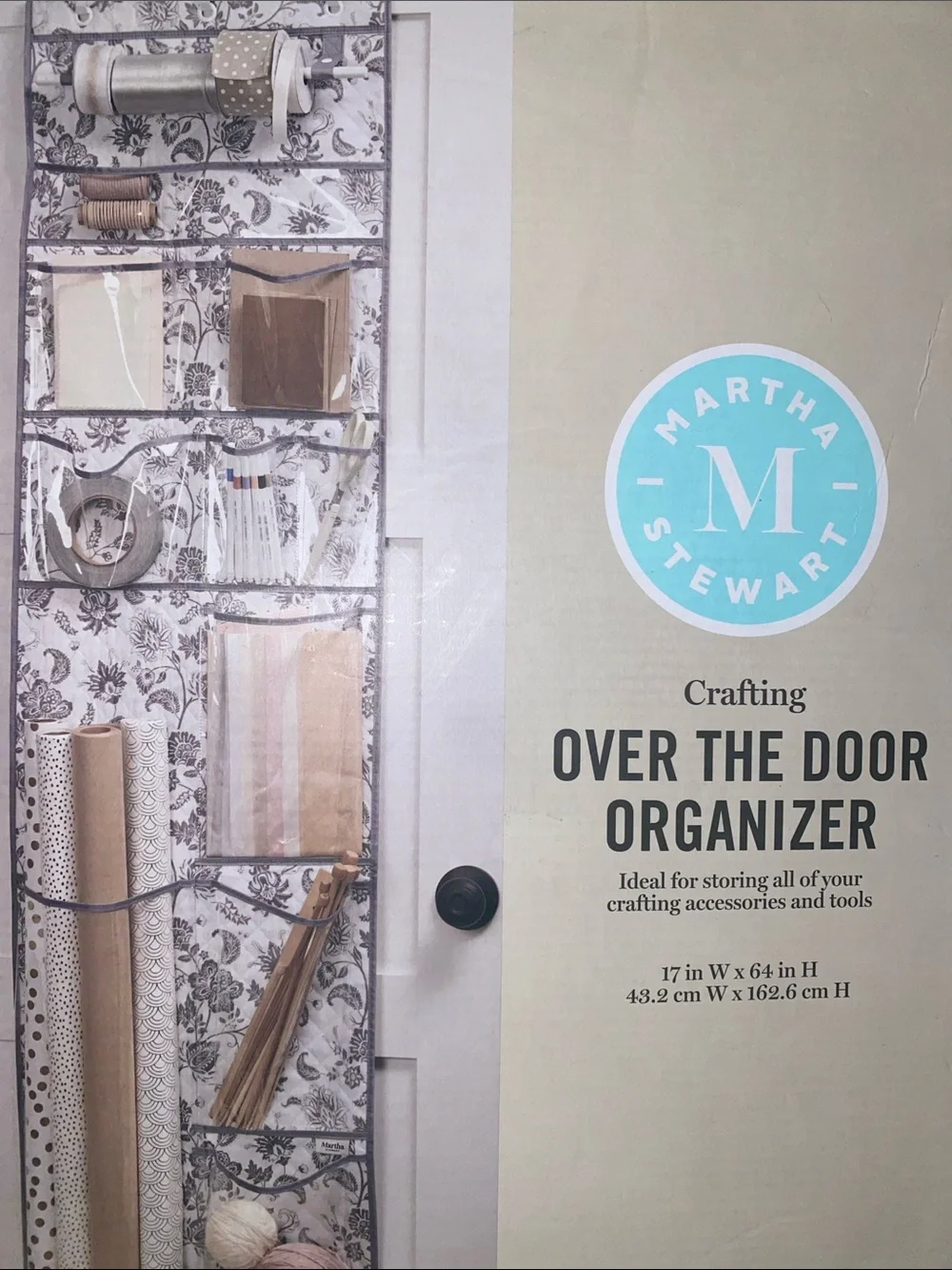 Martha Stewart Floral Over-the-Door Craft Organizer